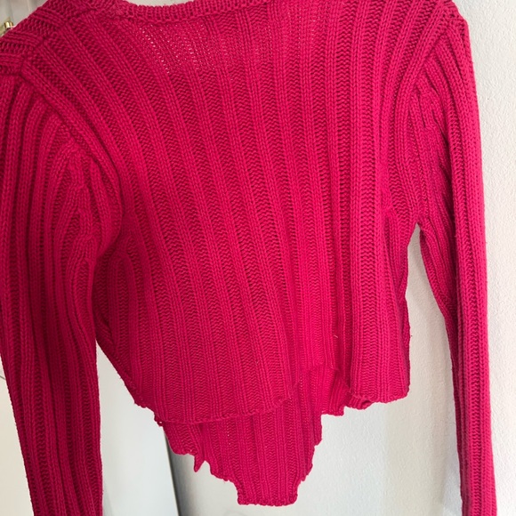 Almost Famous Pink Ribbed Knit Sweater - Picture 2 of 2